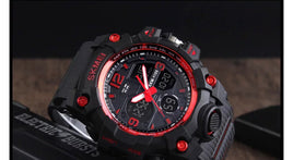 Men's Sports Military Large Dual Dial Analog Digital Date Multifunction LED back light Electronic Watch