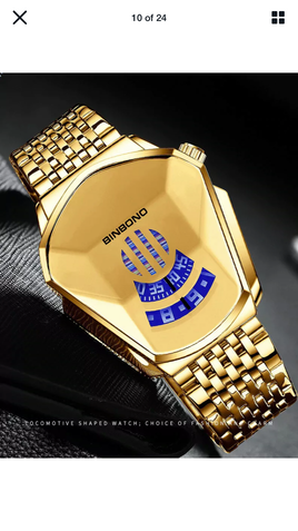 BINBOND Men's Diamond Style Quartz Watch Waterproof Wristwatch Digital Watches