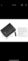 Men Letter Graphic Zip Around Wallet