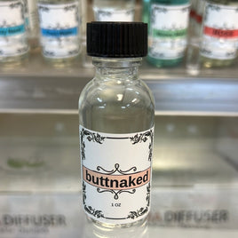 Butt naked burning oil